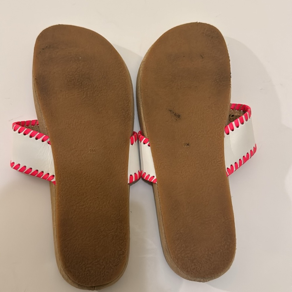 Jack Rogers Women Pink And White Sandals View 4